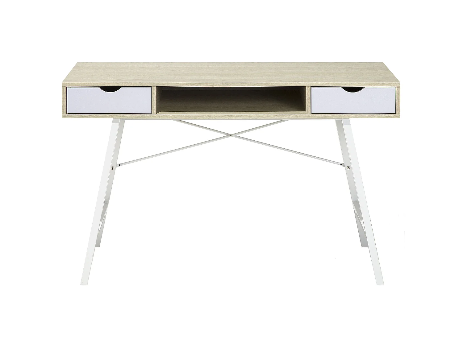 Table de bureau CLARITA Marron clair 120 cm 48 cm avec rangement