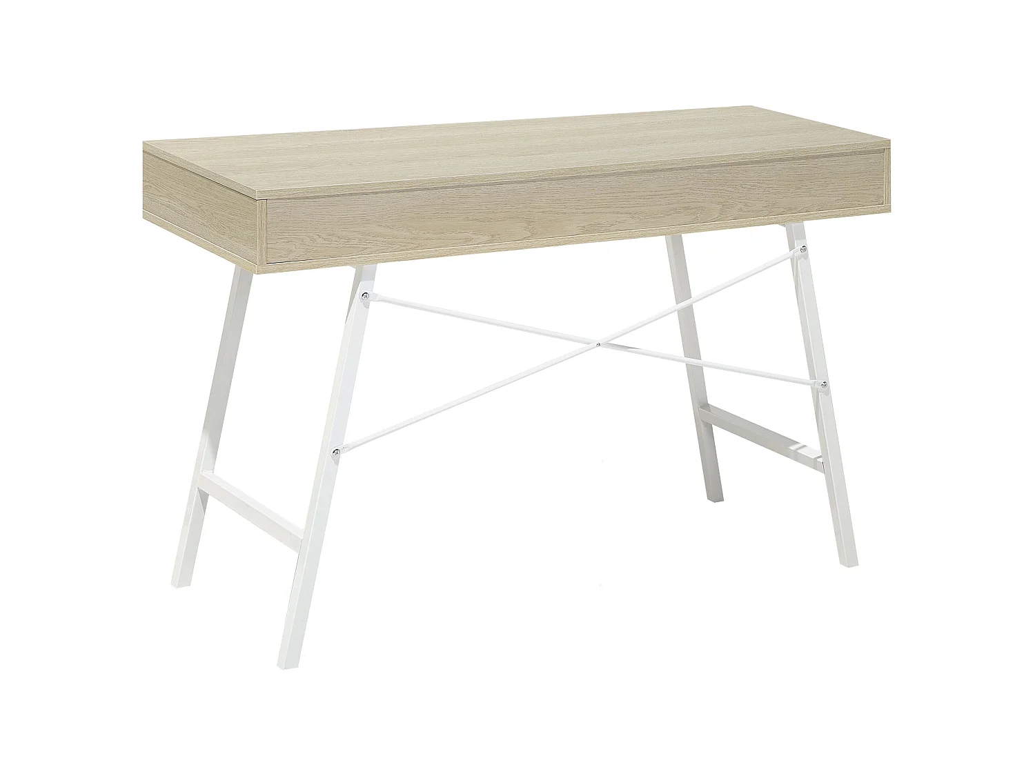 Table de bureau CLARITA Marron clair 120 cm 48 cm avec rangement
