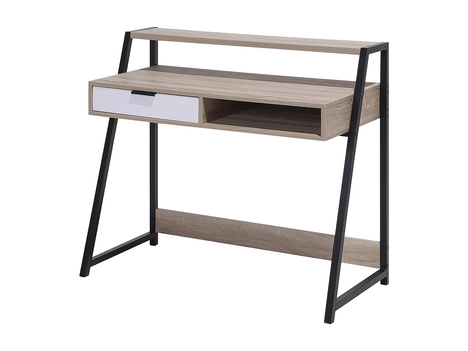 Bureau CALVIN Lichtbruin 100 cm 50 cm met opbergruimte