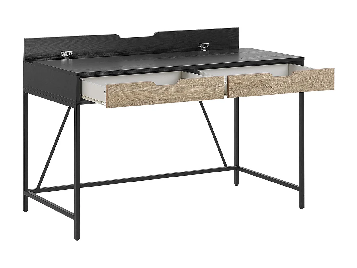 Table de bureau JENA Noir 120 cm 60 cm avec rangement