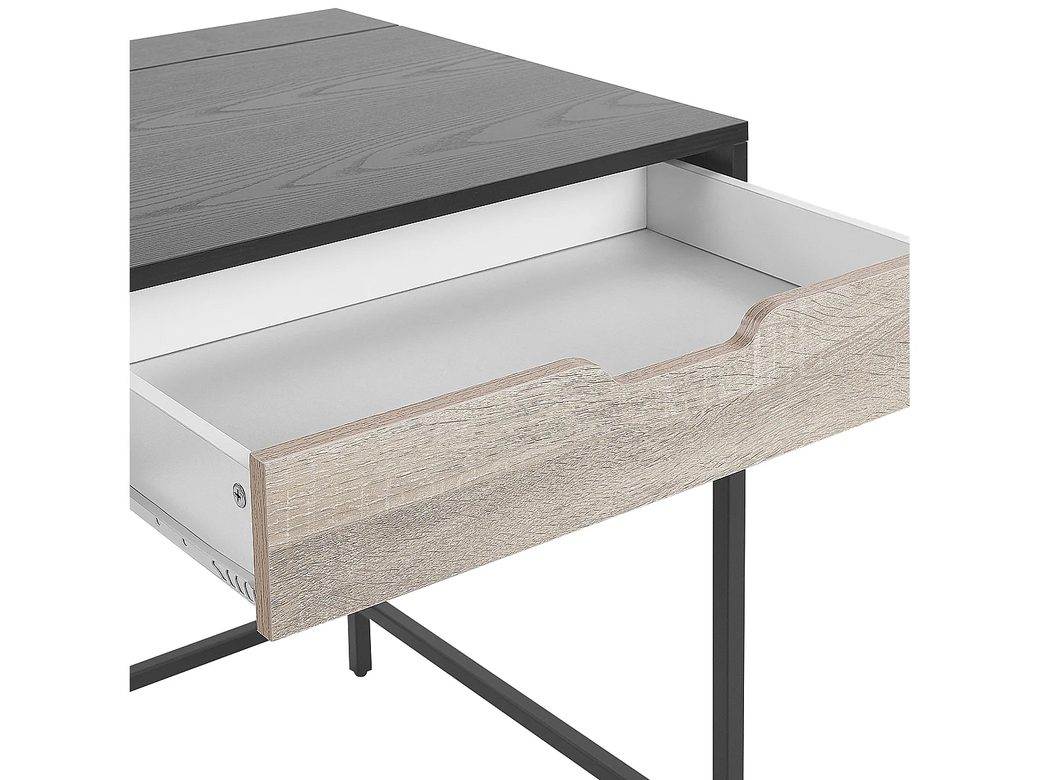 Table de bureau JENA Noir 120 cm 60 cm avec tiroirs