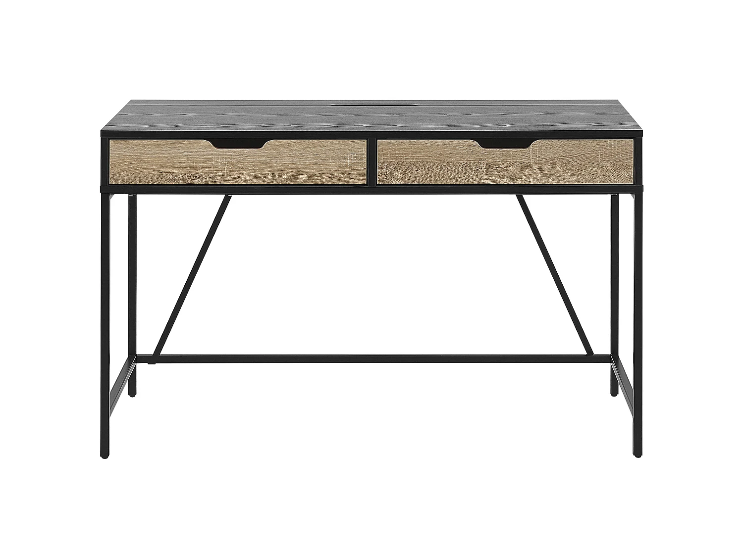 Schreibtisch JENA Schwarz 120 cm 60 cm mit Stauraum