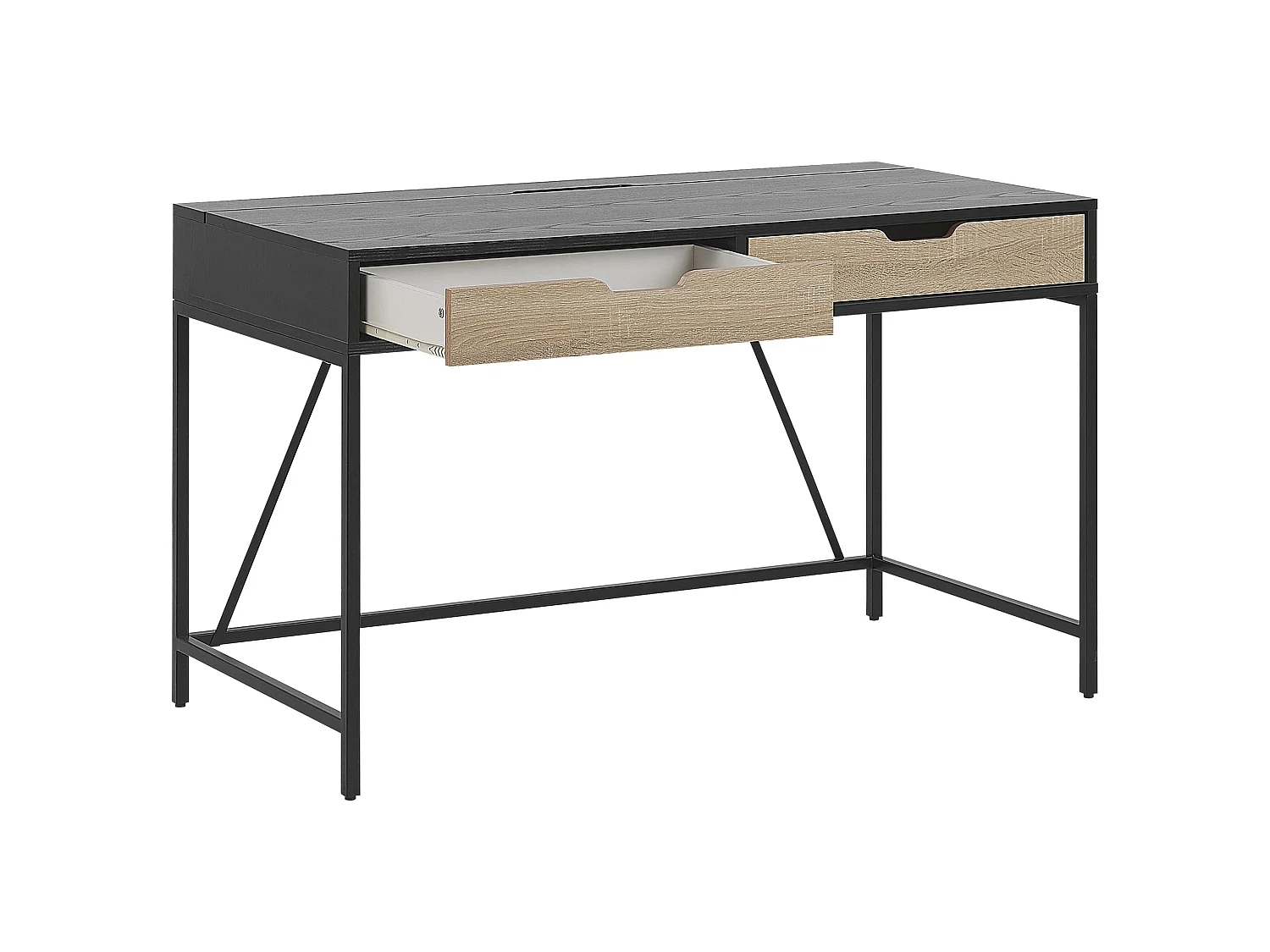 Table de bureau JENA Noir 120 cm 60 cm avec rangement