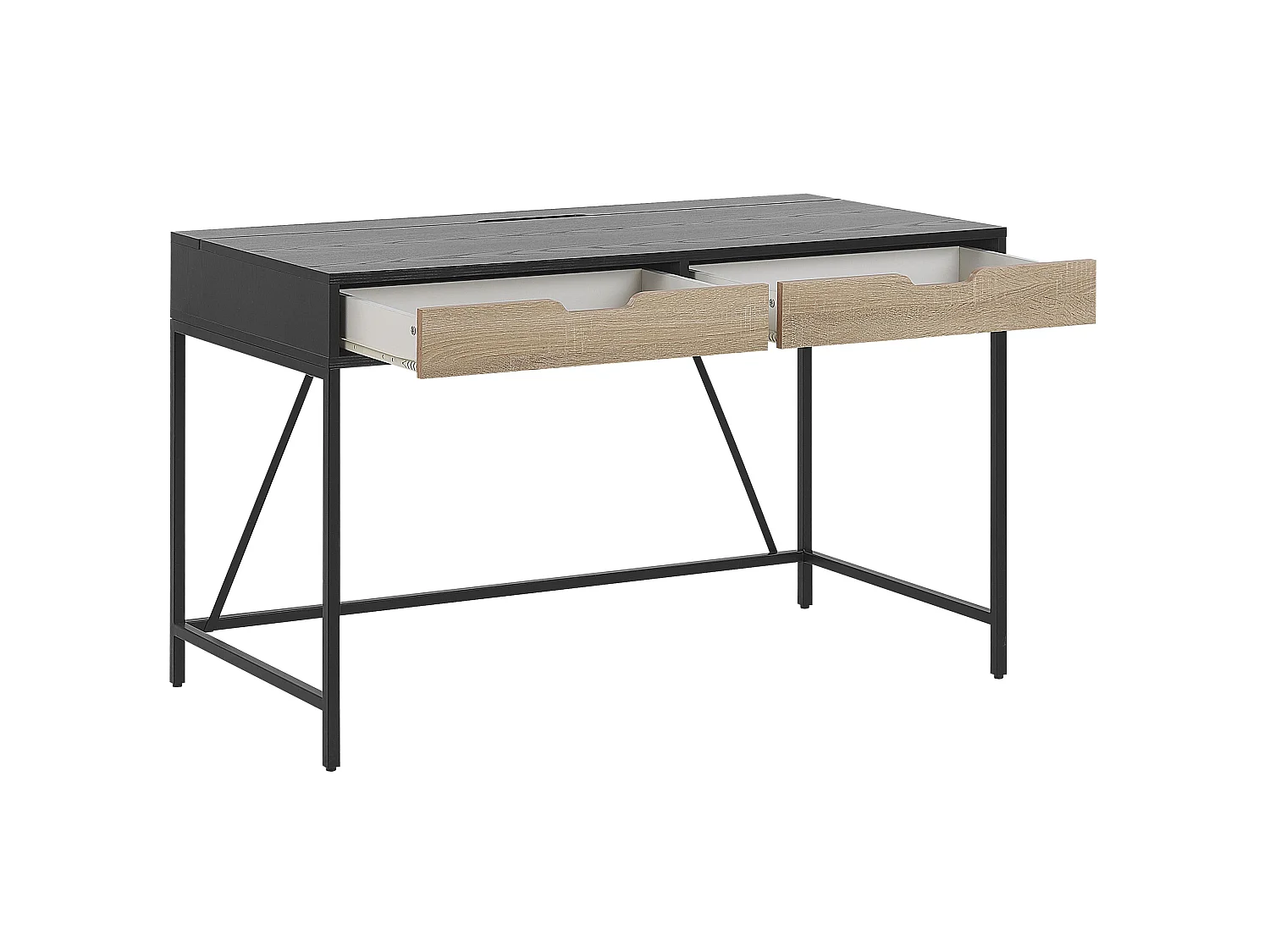 Table de bureau JENA Noir 120 cm 60 cm avec rangement