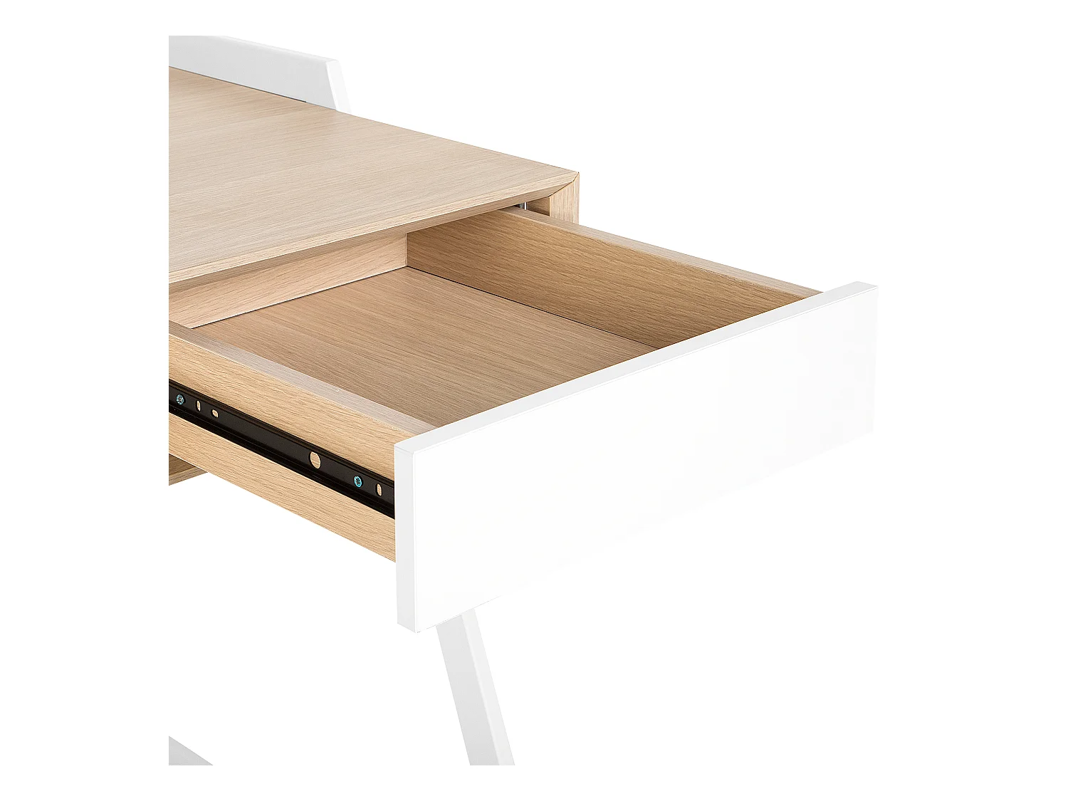 Biurko z szufladą 120 x 60 cm jasne drewno QUITO