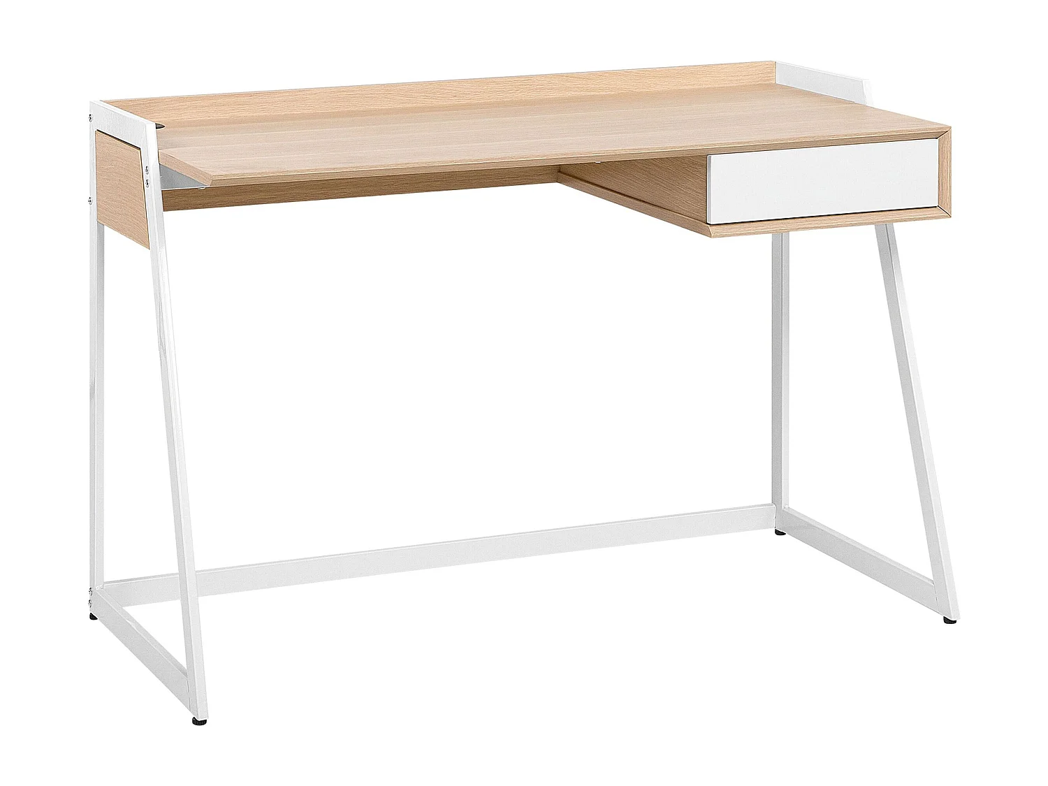 Table de bureau QUITO Blanc 120 cm 60 cm avec rangement