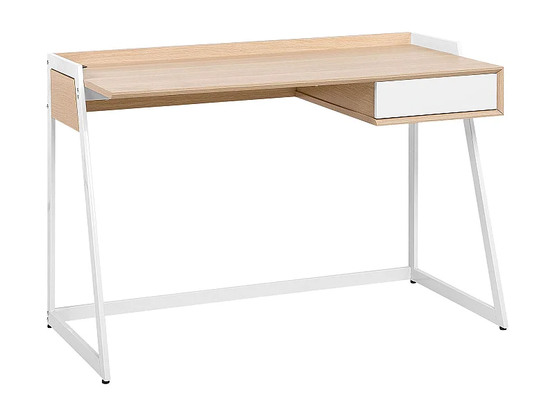 Table de bureau QUITO Blanc 120 cm 60 cm avec rangement