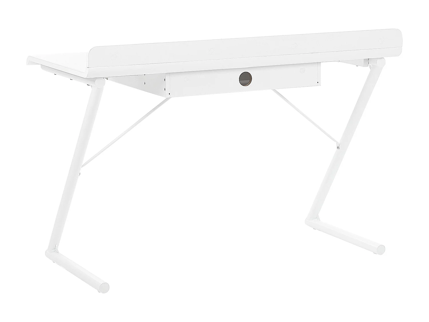 Scrivania 120 x 160 cm bianco e legno chiaro FOCUS