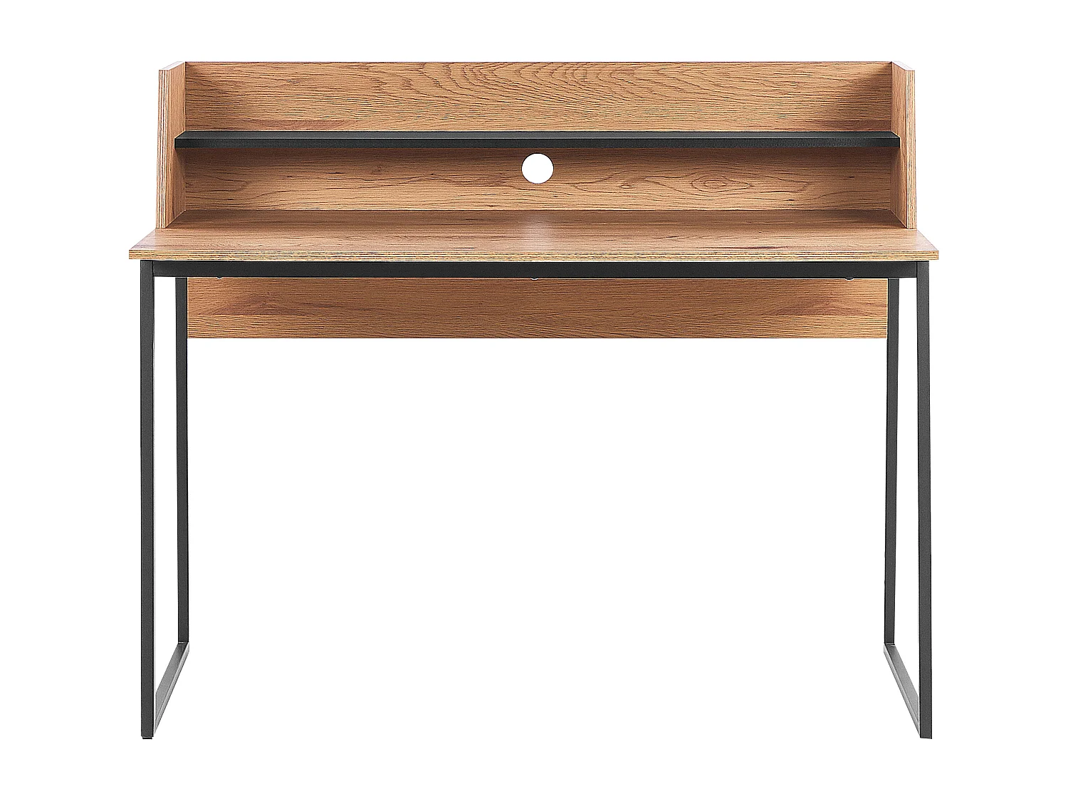 Scrivania legno chiaro e nero 120 x 59 cm GORUS