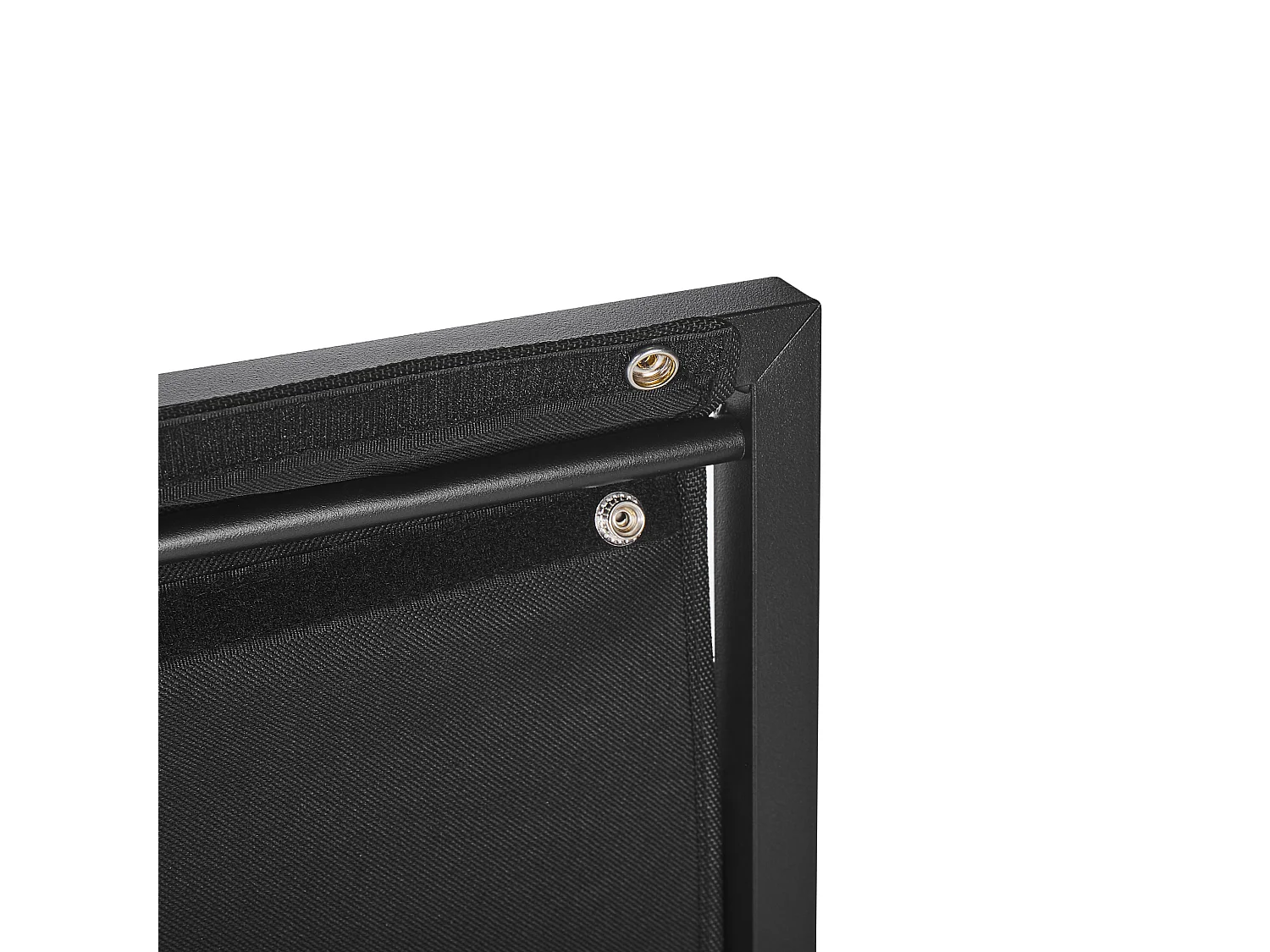 Biurko 118 x 60 cm ciemne drewno z czarnym VINCE