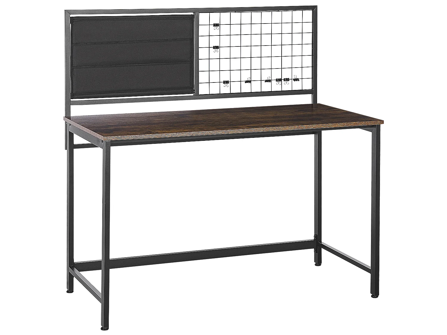 Scrivania con organizer VINCE Nero 118 cm 60 cm