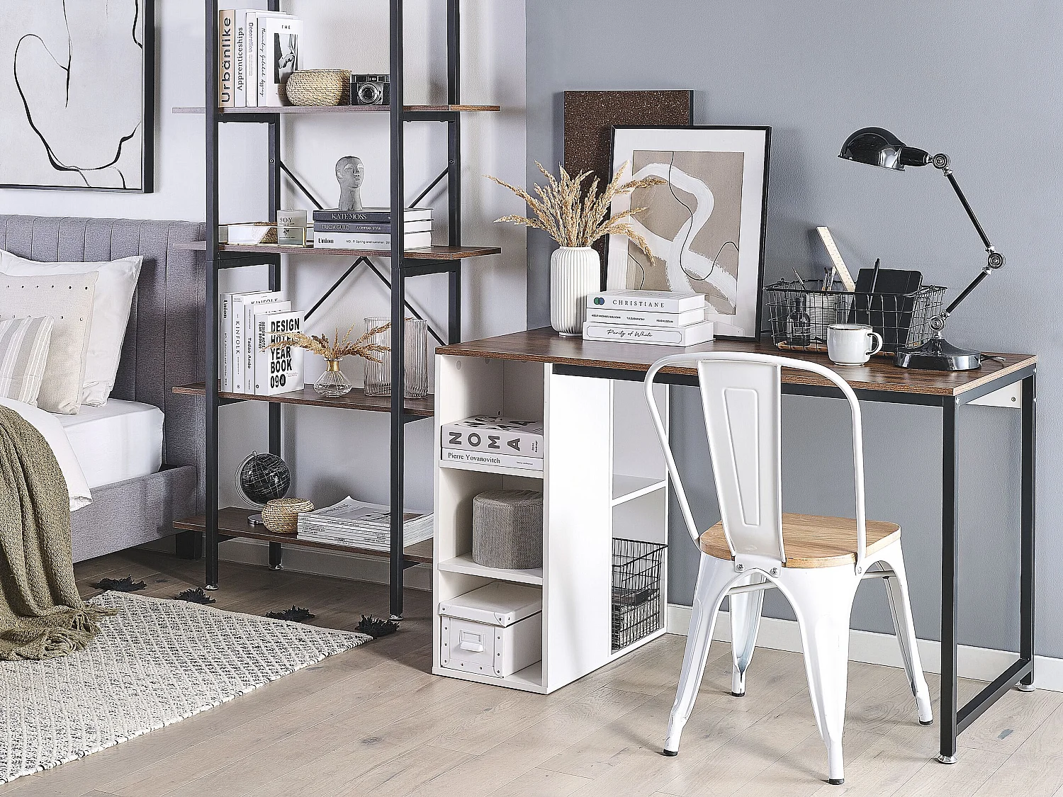 Table de bureau DESE Marron/blanc 120 cm 60 cm