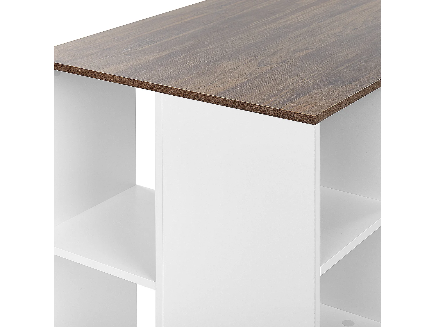 Scrivania da ufficio 120 x 60 cm legno scuro e bianco DESE