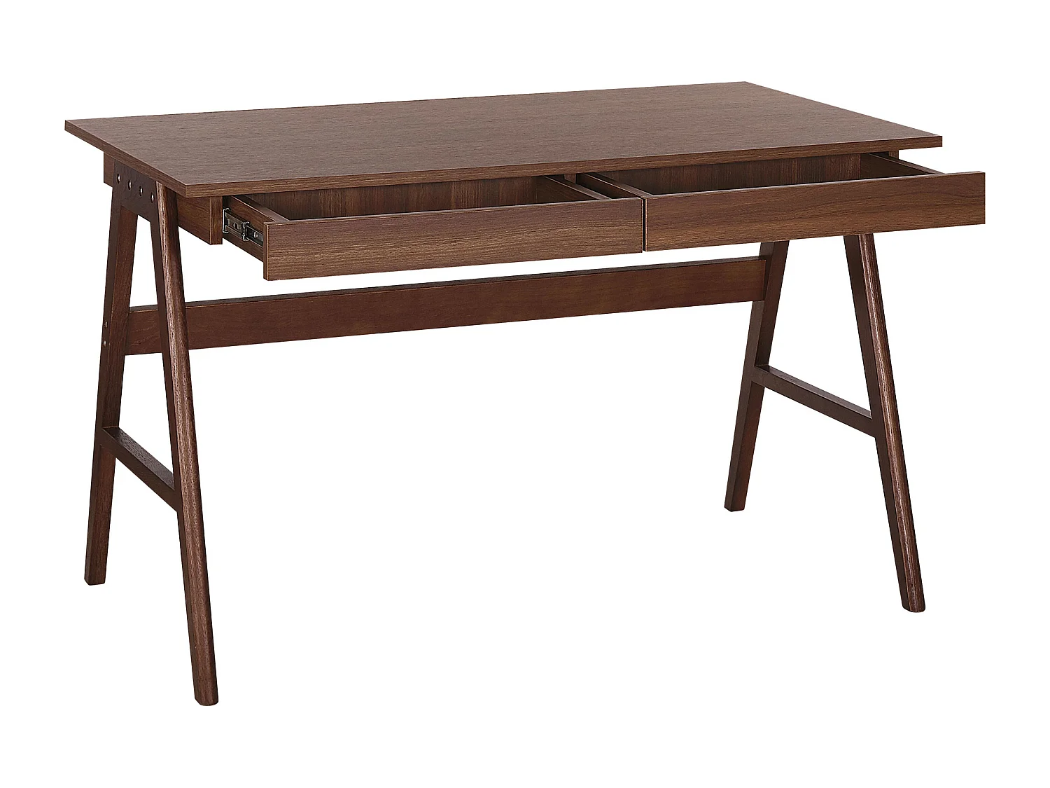 Secretária SHESLAY Castanho escuro 120 cm 70 cm com arrumação