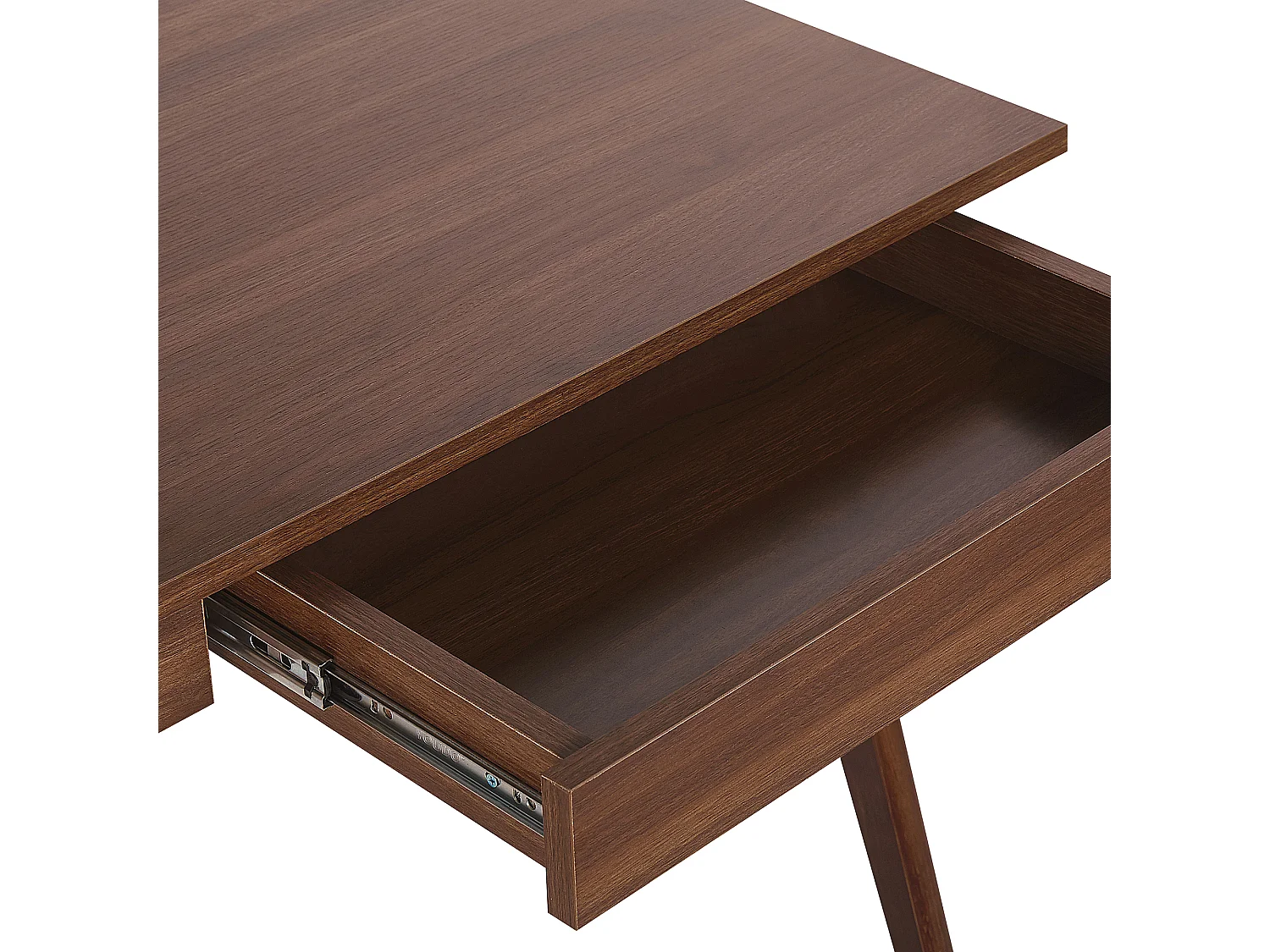 Secretária SHESLAY Castanho escuro 120 cm 70 cm com arrumação