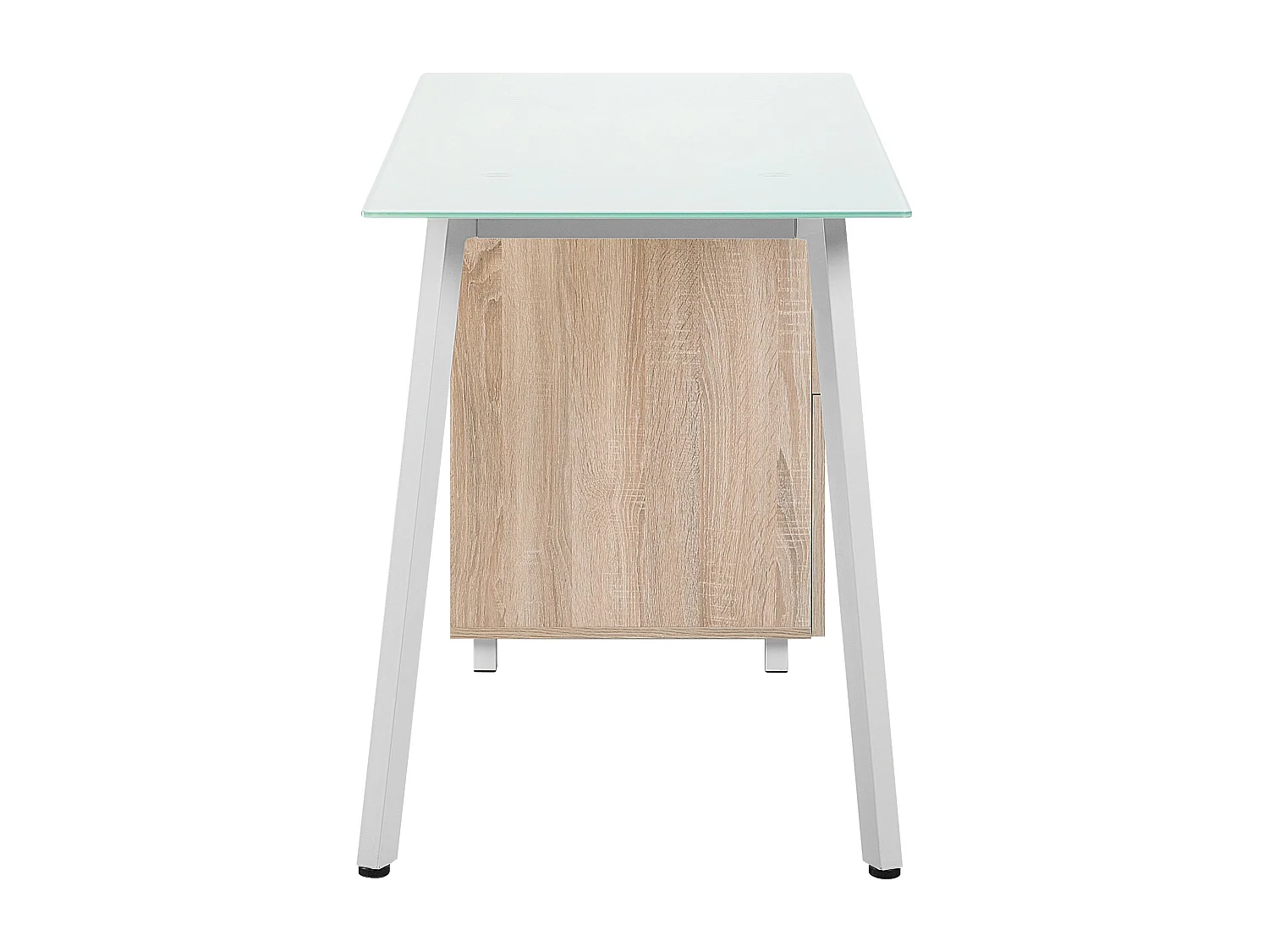 Schreibtisch MONTEVIDEO Weiss 130 cm 60 cm mit Stauraum