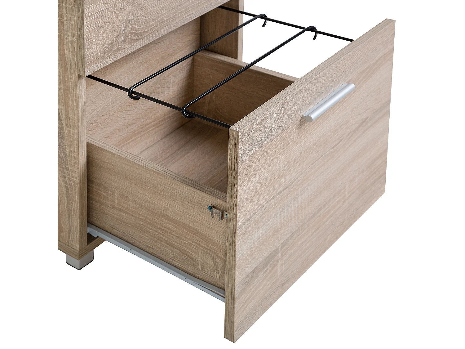 Schreibtisch MONTEVIDEO Weiss 130 cm 60 cm mit Stauraum