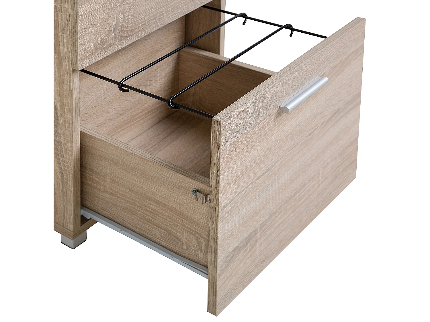 Table de bureau MONTEVIDEO Blanc 130 cm 60 cm avec rangement