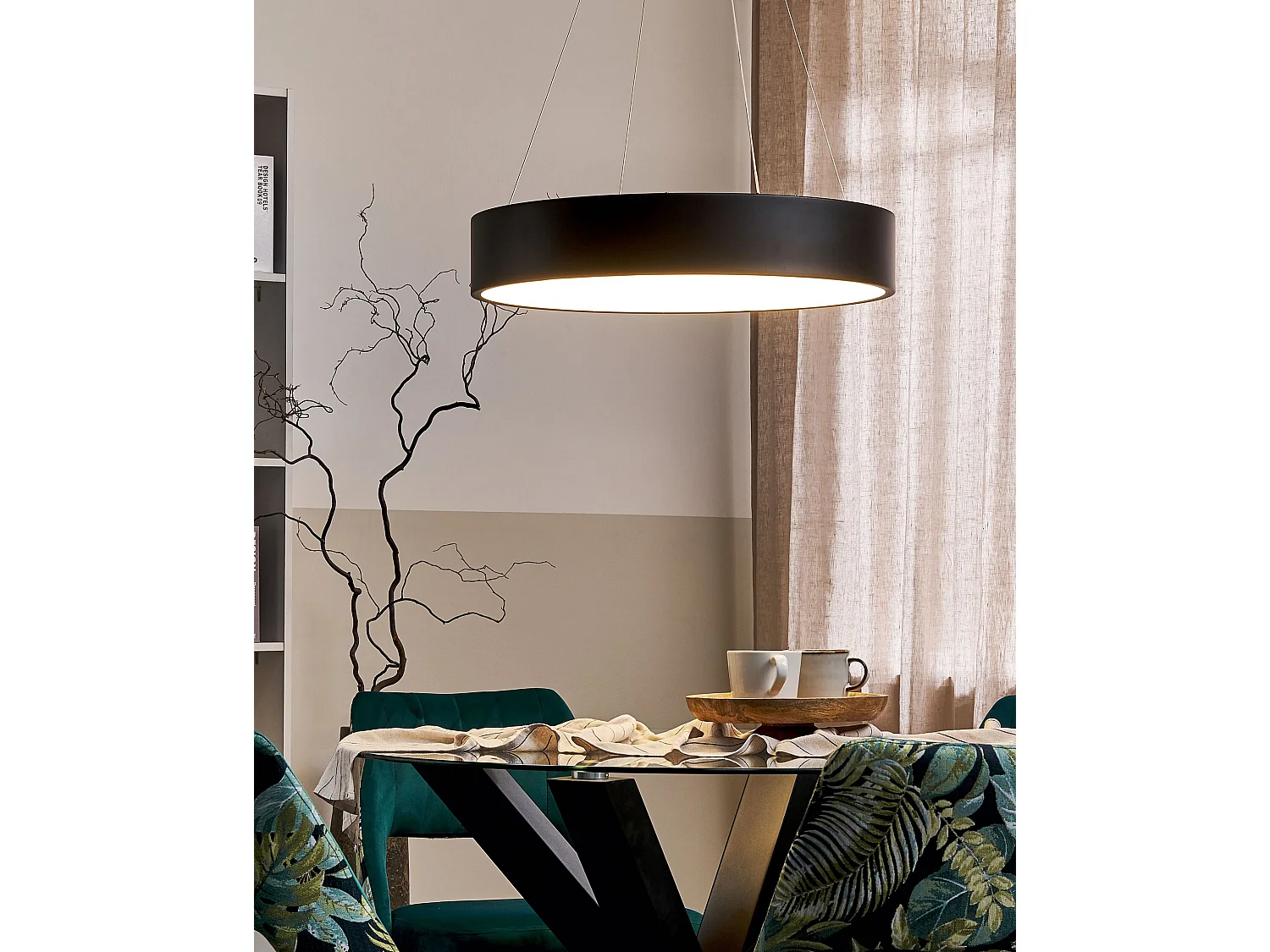 Lampe LED suspendue LENYA Métal Noir