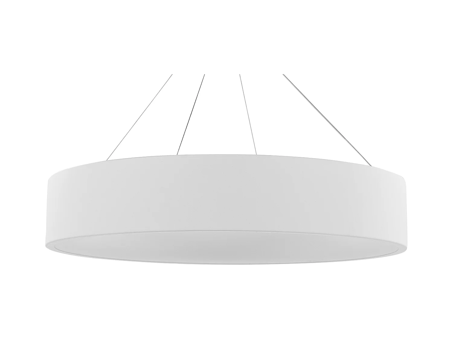 Hängelampe Metall und Acryl weiß flach rund Ringform ø 60 cm Modern Lenya