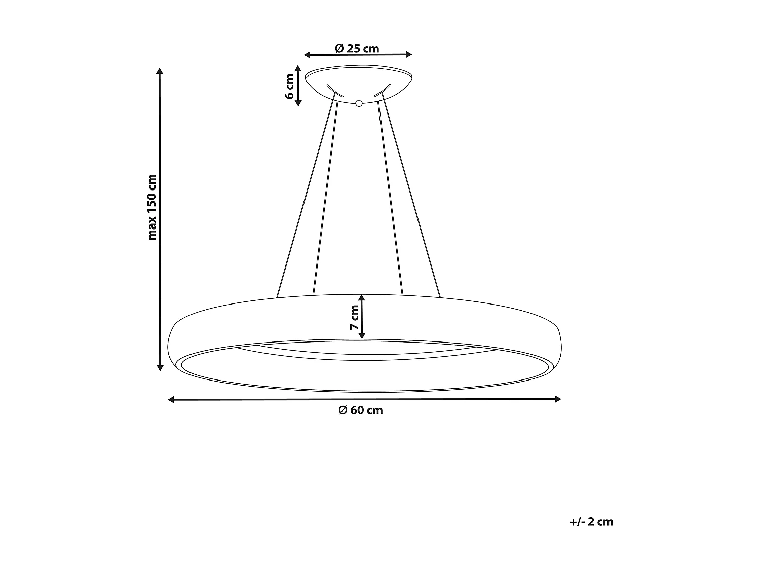 Candeeiro LED suspenso BAGO Metal Branco