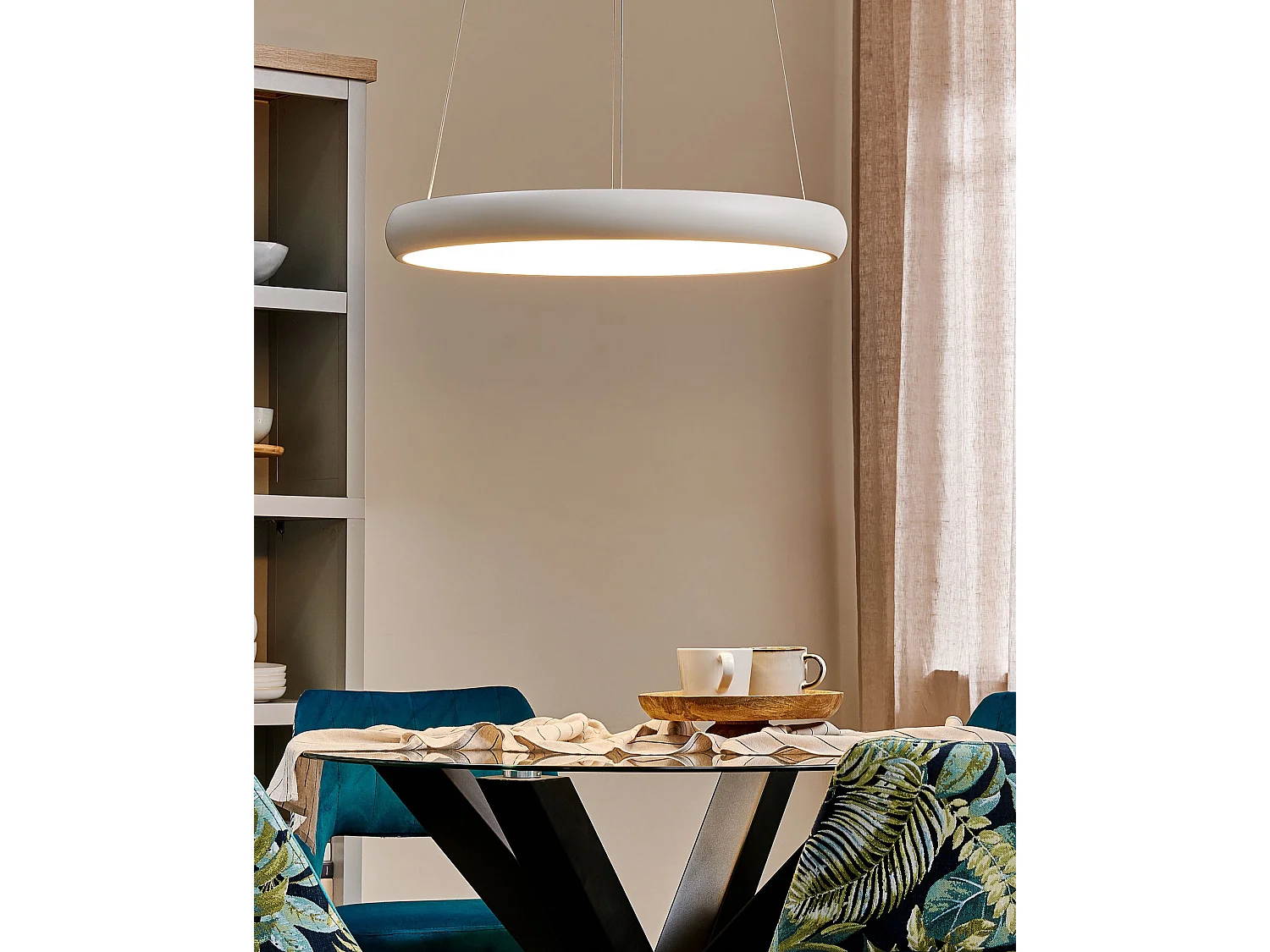 Lampe LED suspendue BAGO Métal Blanc