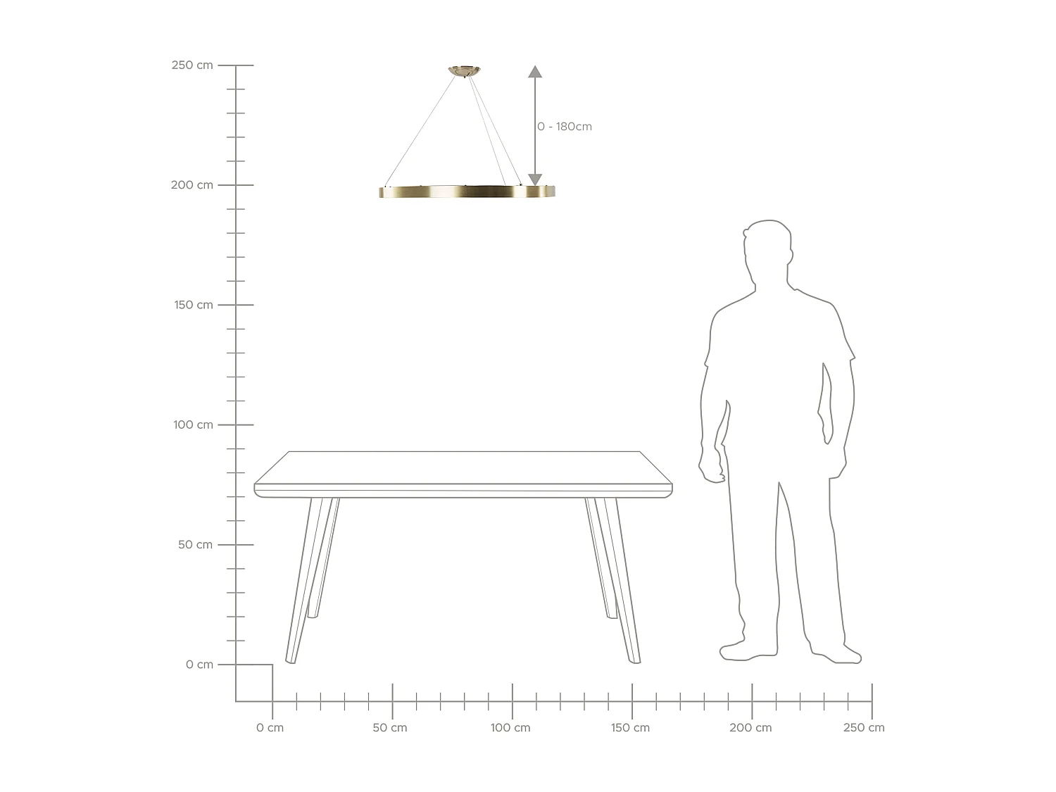 Lampe LED suspendue KRABURI Métal Doré
