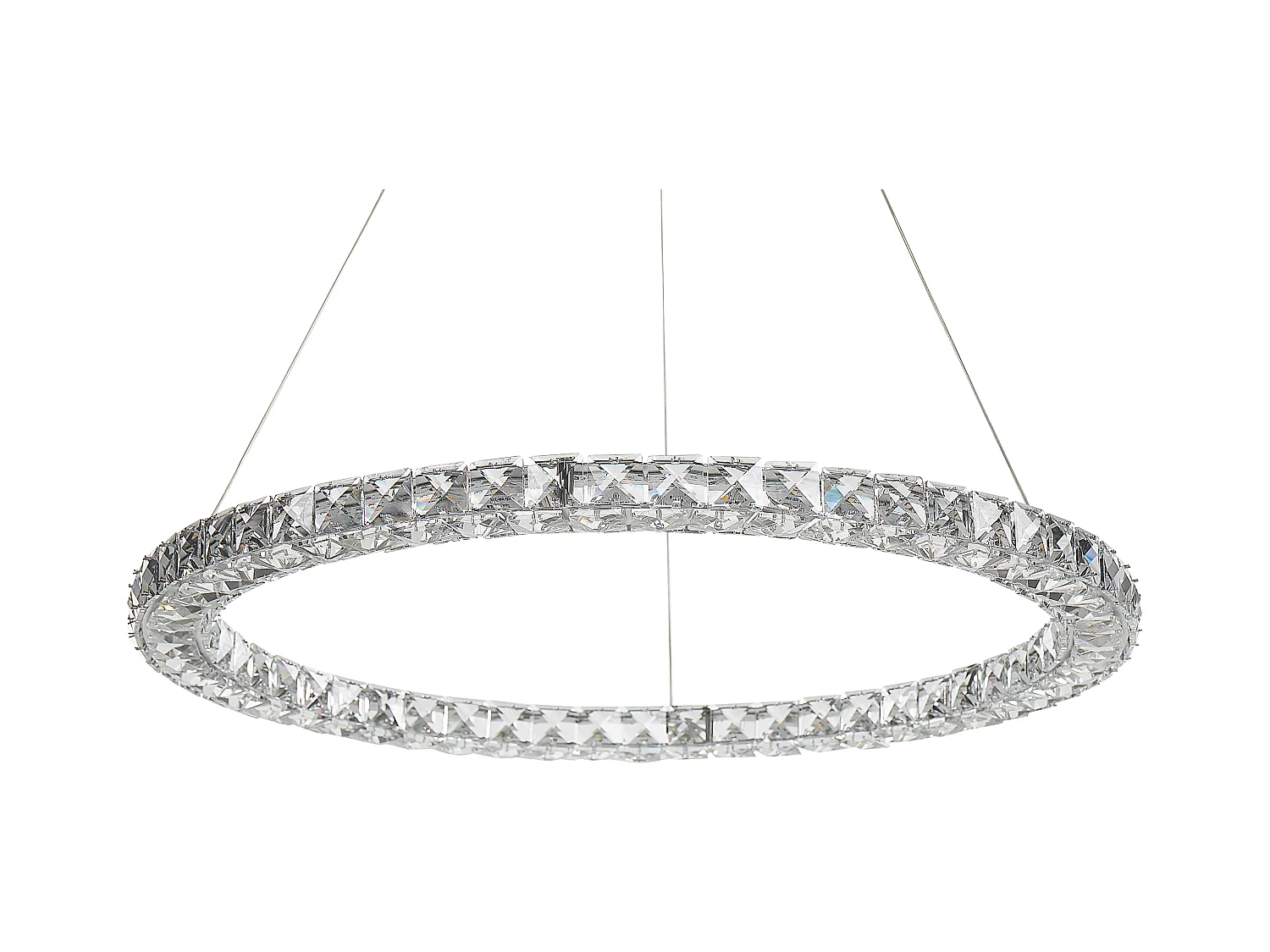 Lampe LED suspendue MAGAT Cristal Argenté