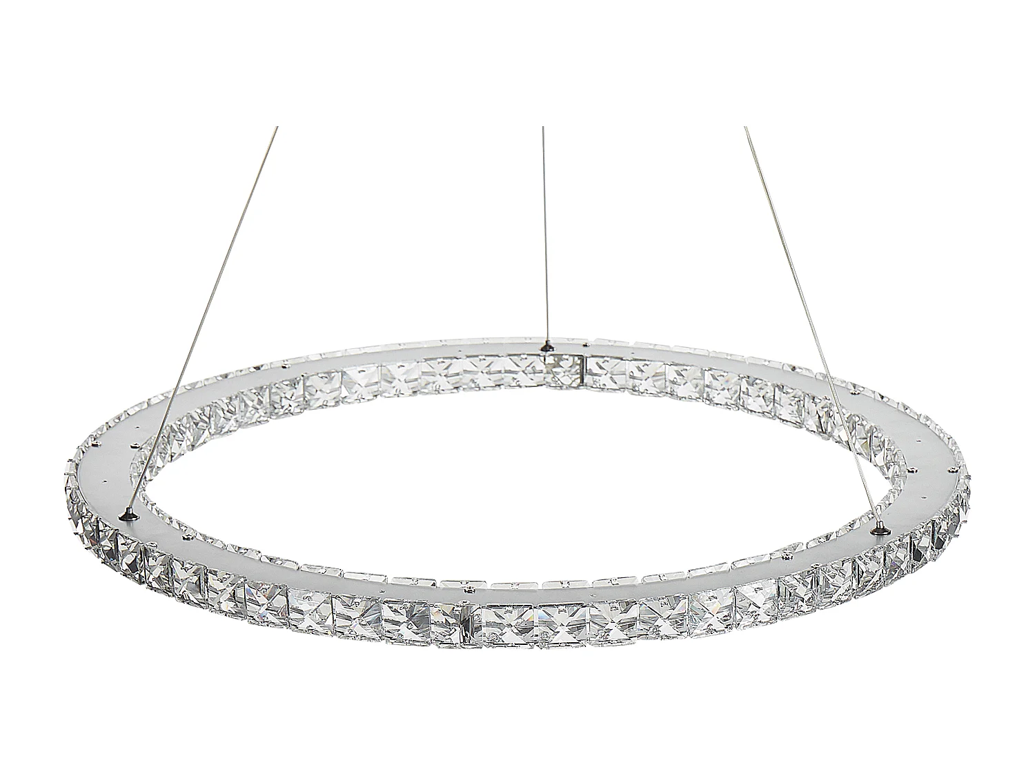 Lampe LED suspendue MAGAT Cristal Argenté