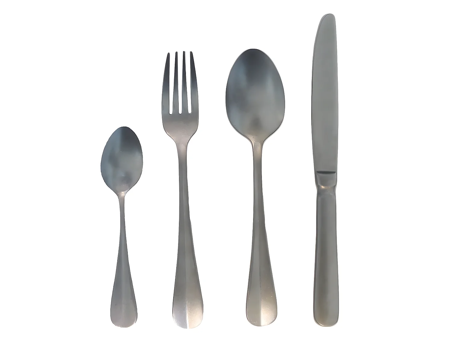 Cubertería 16 piezas de acero inoxidable gris