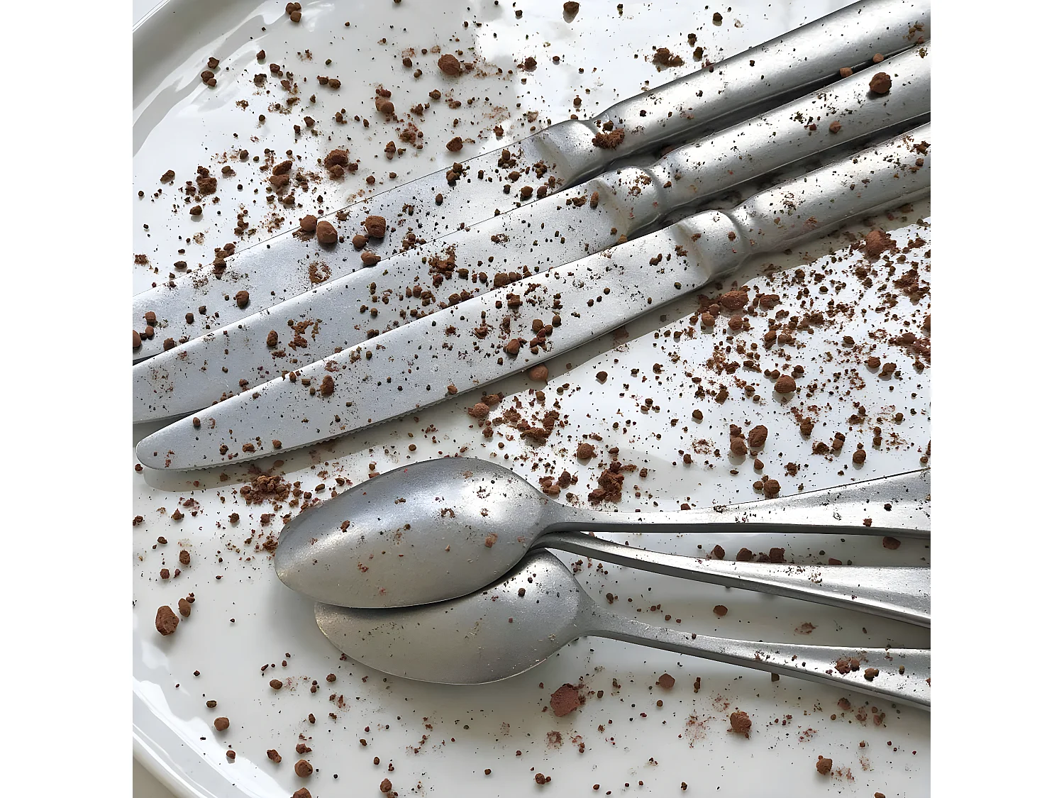 Cubertería 16 piezas de acero inoxidable gris