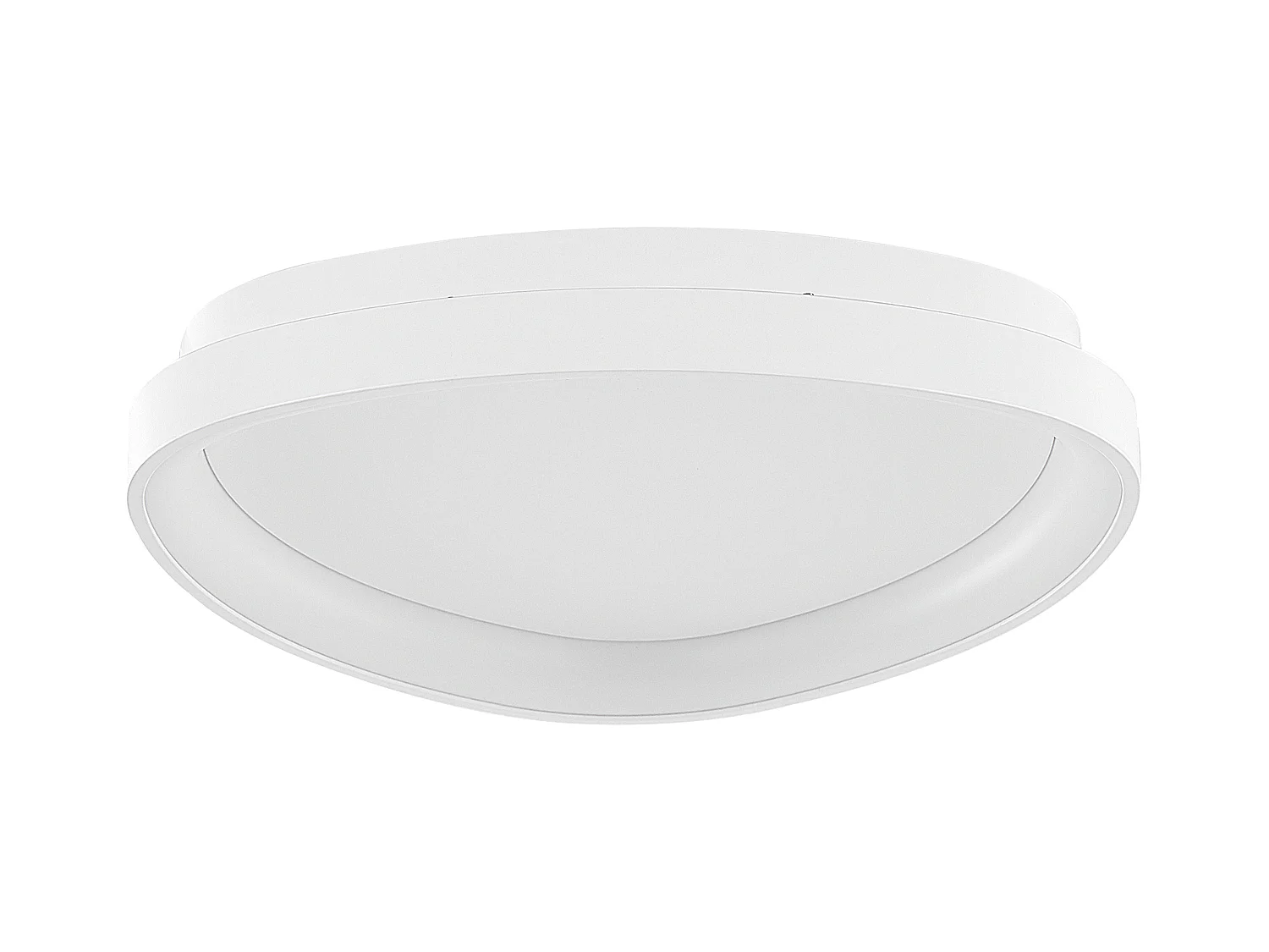 LED Deckenleuchte Metall weiß flach dreieckig warmweißes Licht Modern Nanding