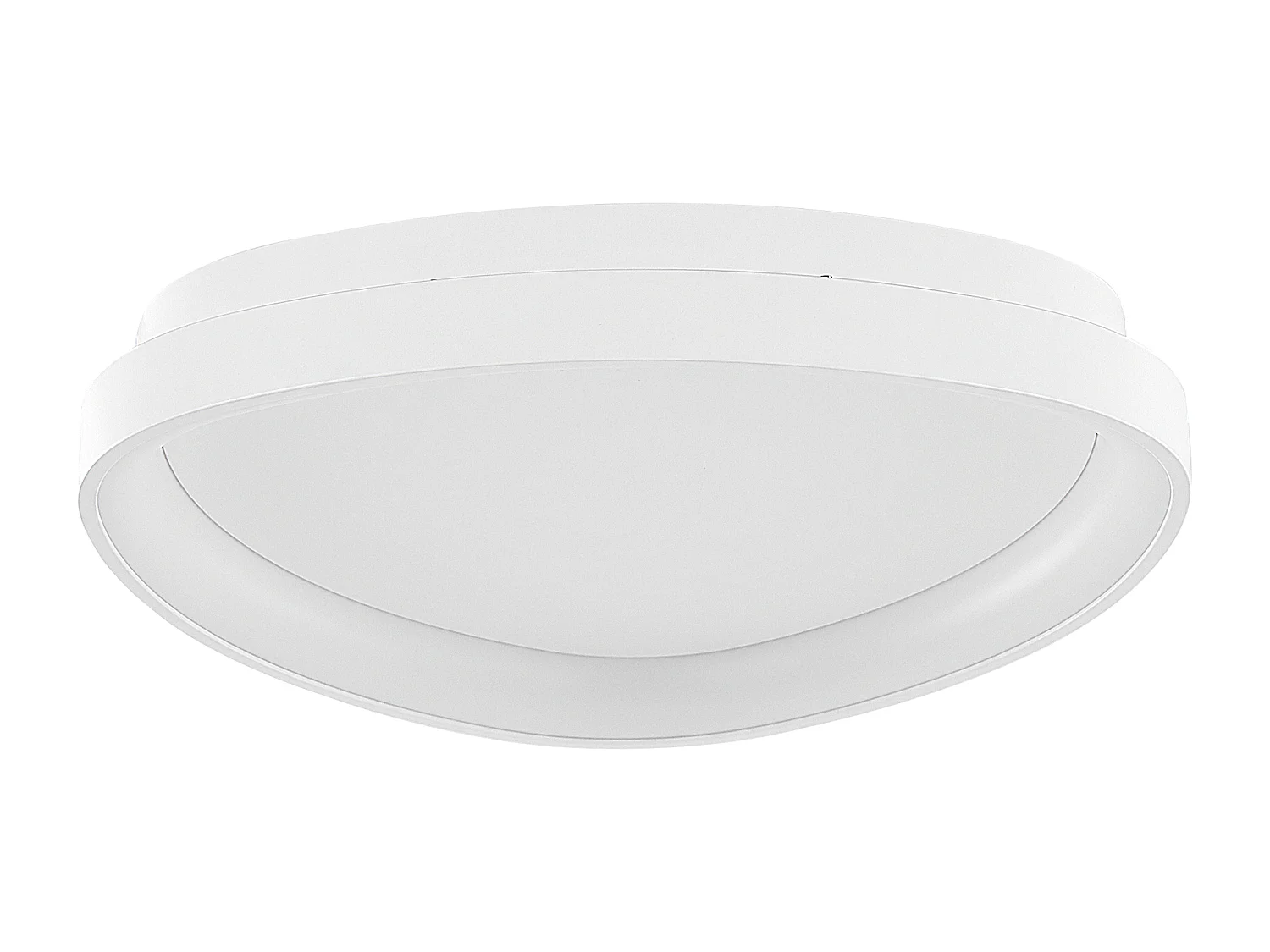 LED Deckenleuchte Metall weiß flach dreieckig warmweißes Licht Modern Nanding