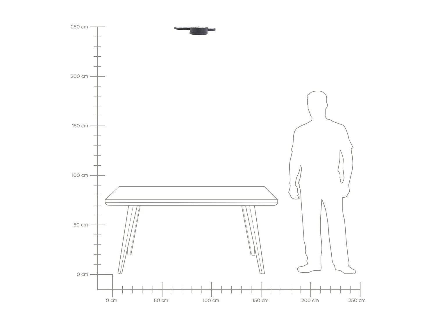 LED plafondlamp AGNAT Metaal Zwart