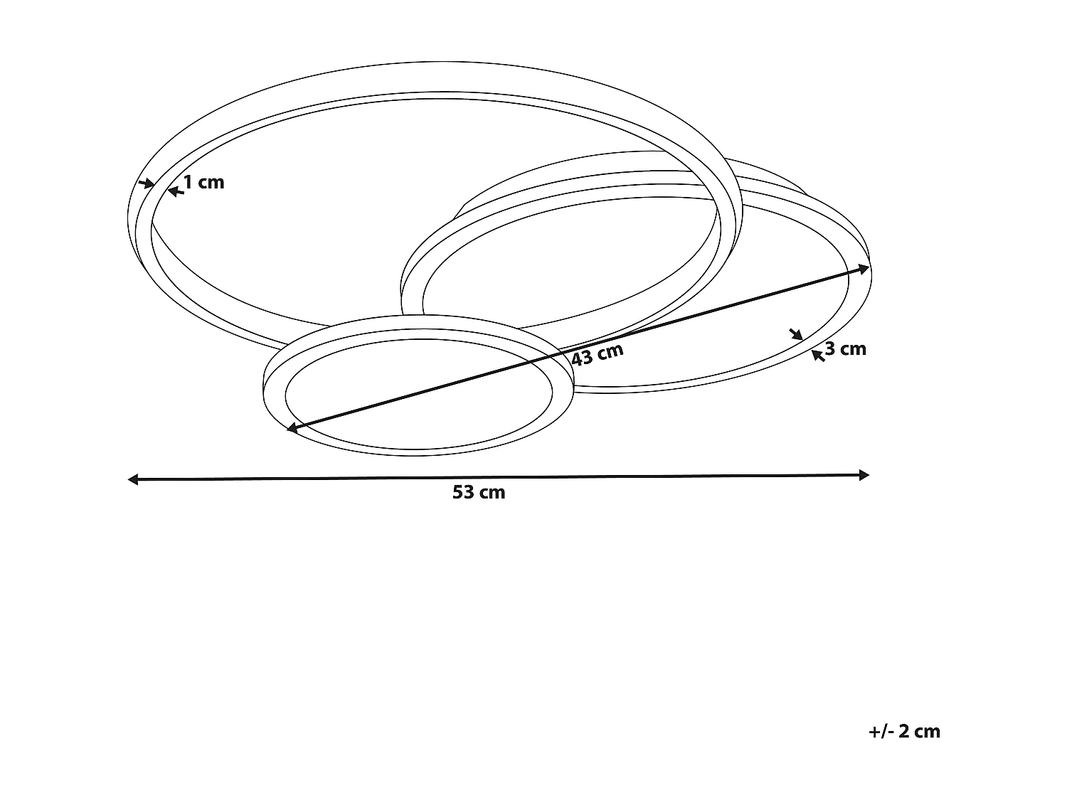 Candeeiro de teto LED ZAMI Metal Preto