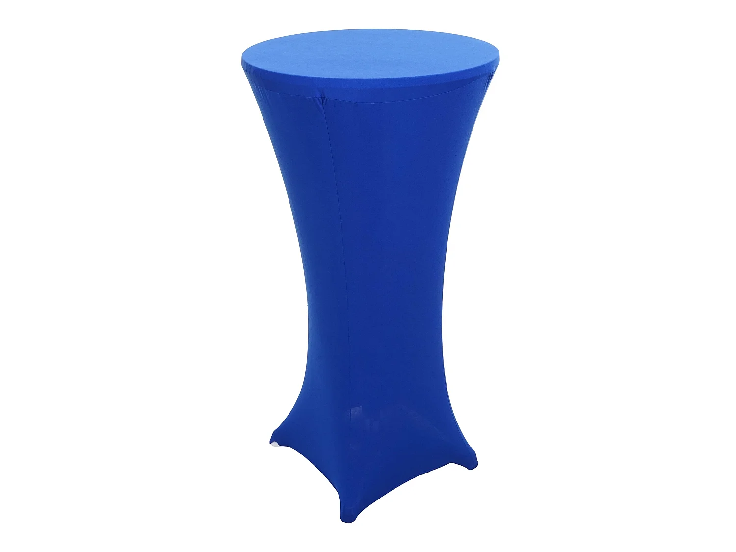 Set table haute + housse de table haute HWC-J30, pliable et réglable en hauteur Ø 60cm ~ housse bleu