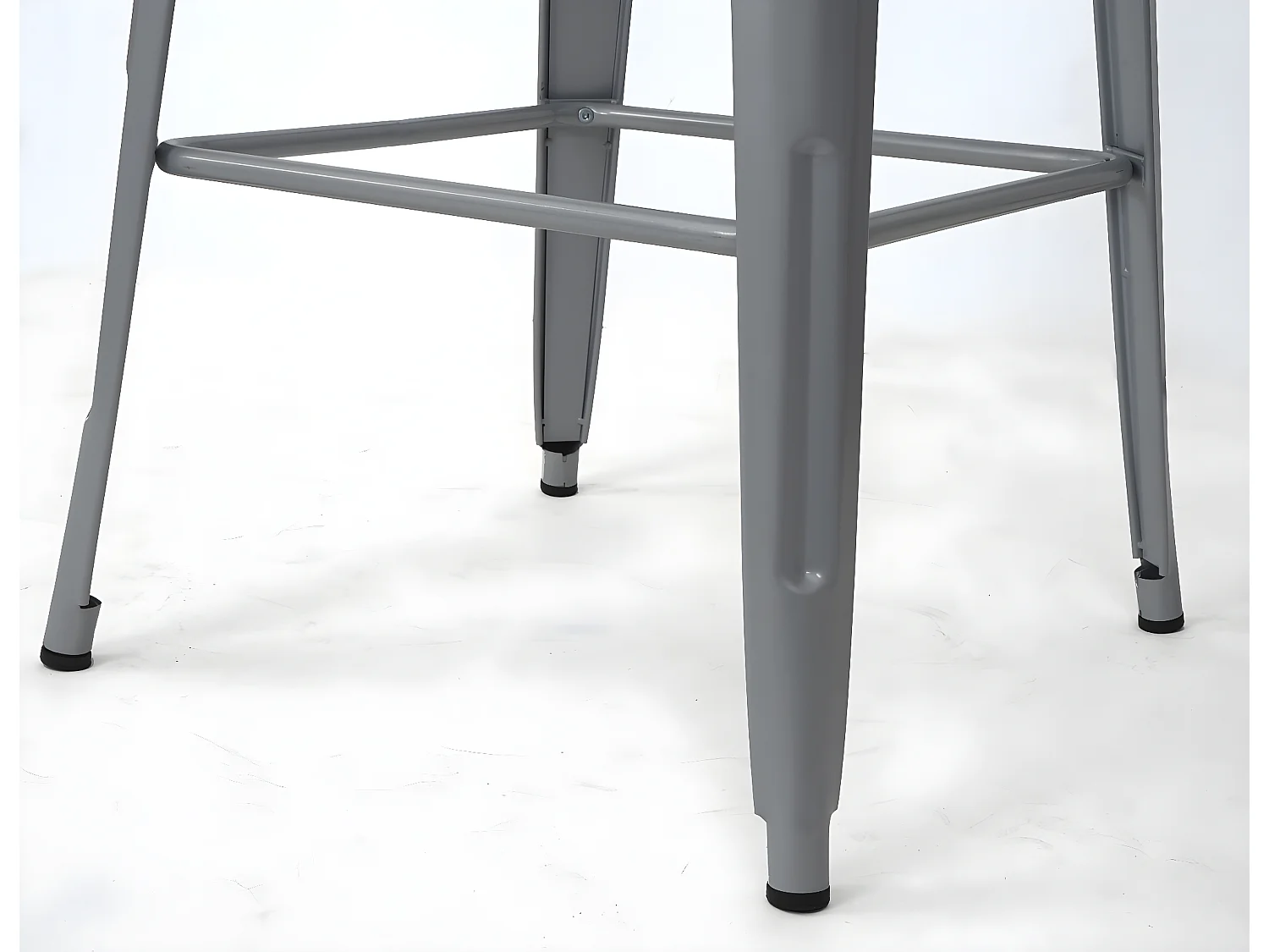 Tavolo tavolino bar quadrato design industriale HWC-A73 105x60x60cm metallo grigio