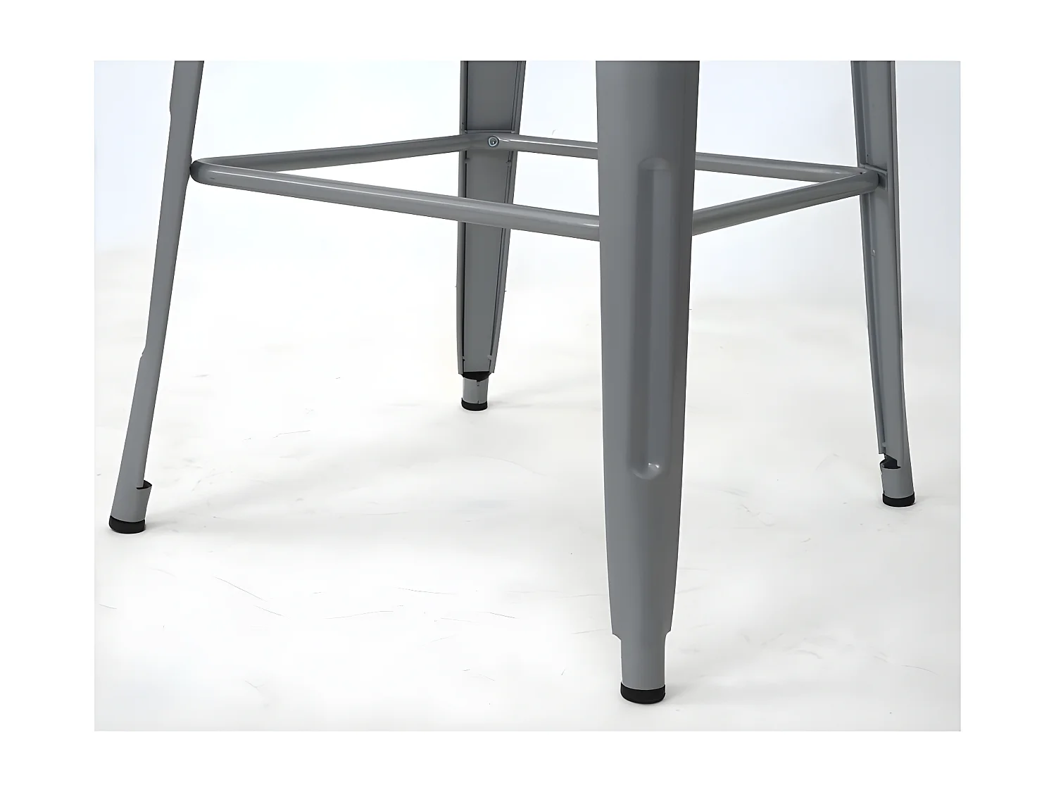 Tavolo tavolino bar quadrato design industriale HWC-A73 105x60x60cm metallo grigio