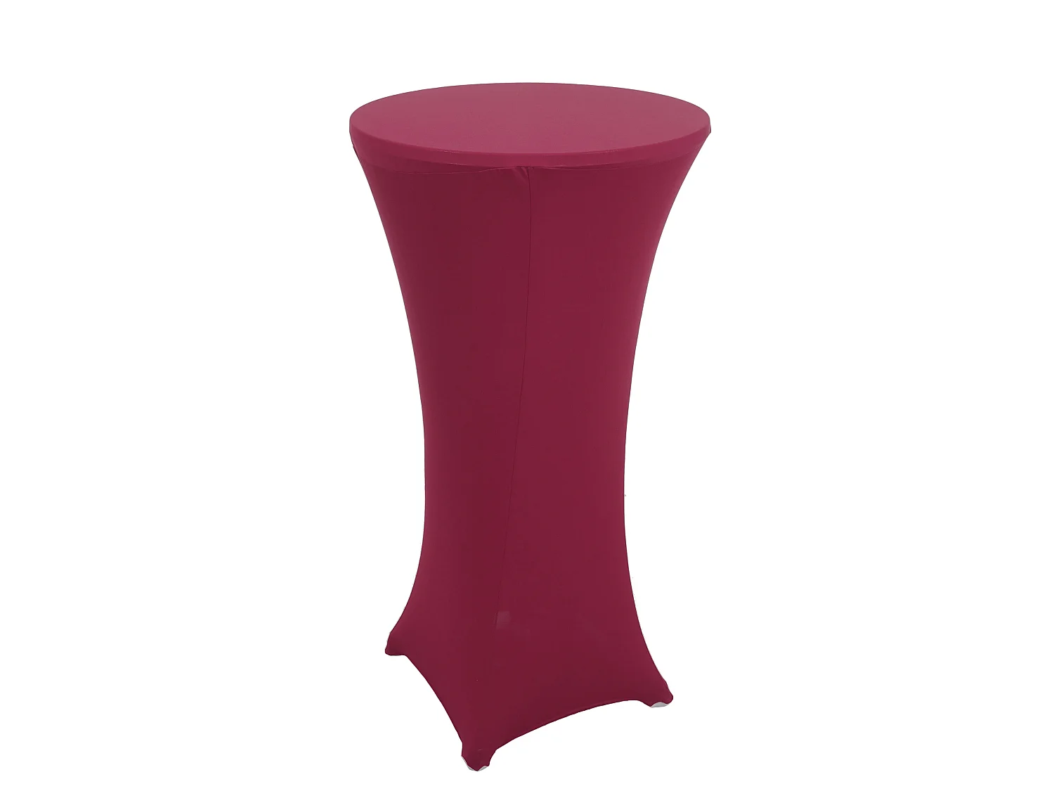 Tavolo bistro bar M28 alluminio 60x60x70/110cm con copritavolo elasticizzato bordeaux