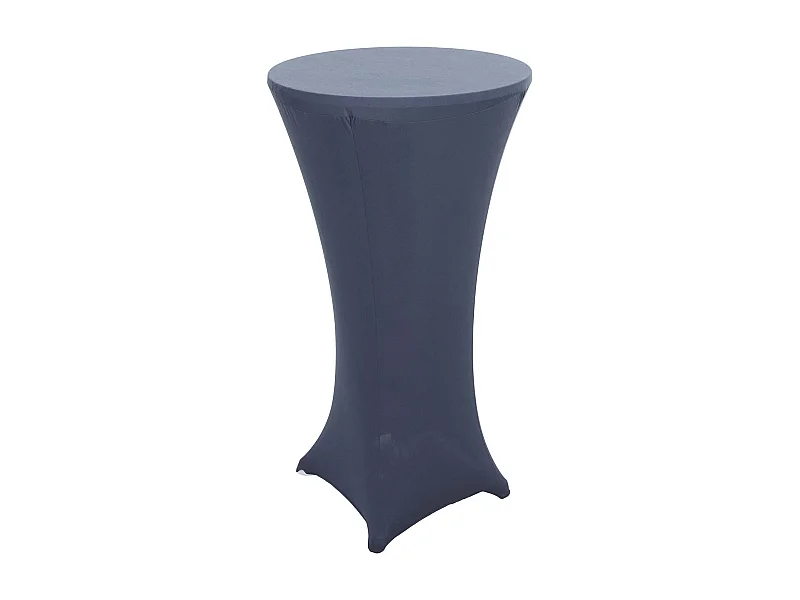 Tavolo bistro bar M28 alluminio 60x60x70/110cm con copritavolo elasticizzato antracite