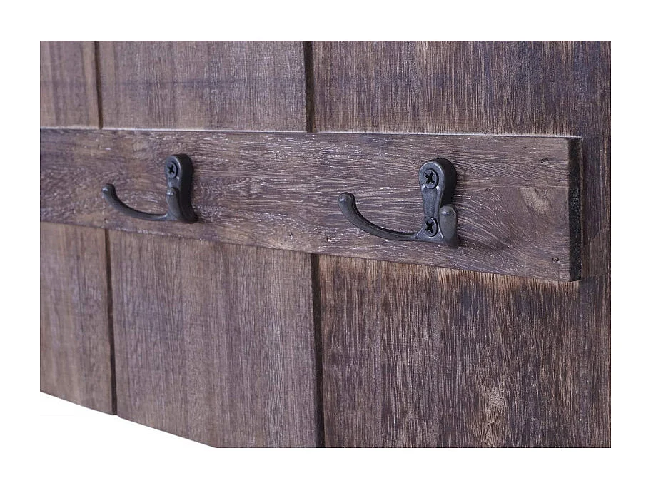 Portemanteau mural HWC-C89, WELCOME, 91x60cm - brun shabby