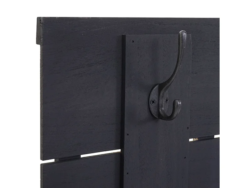 Portemanteau mural HWC-C89, FAMILY, 8 crochets, 60x90cm - gris foncé shabby