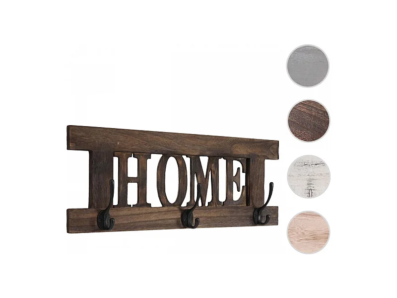 Garde-robe murale Home, planche vestiaire, style shabby, vintage, 55x20cm - marron