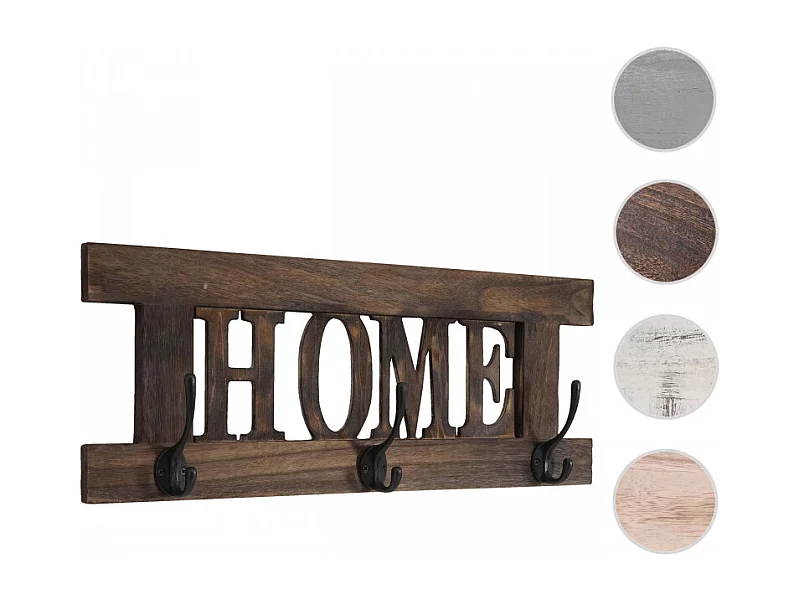 Garde-robe murale Home, planche vestiaire, style shabby, vintage, 55x20cm - marron