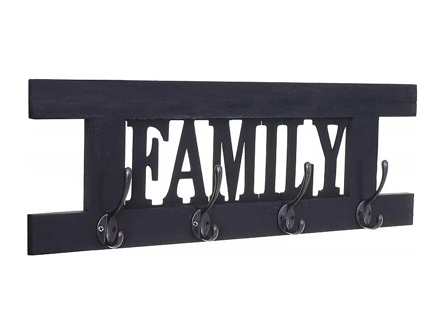 2x garderobe murale HWC-C60 Home+Family, planche vestiaire, style shabby chic, vintage 60x21cm - gris foncé