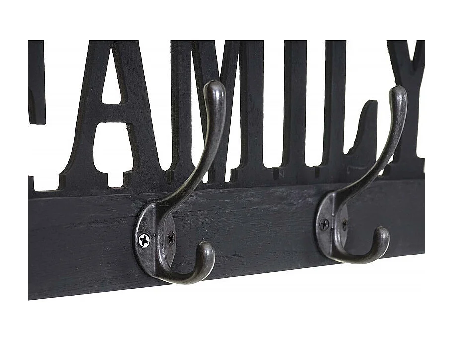 2x garderobe murale HWC-C60 Home+Family, planche vestiaire, style shabby chic, vintage 60x21cm - gris foncé