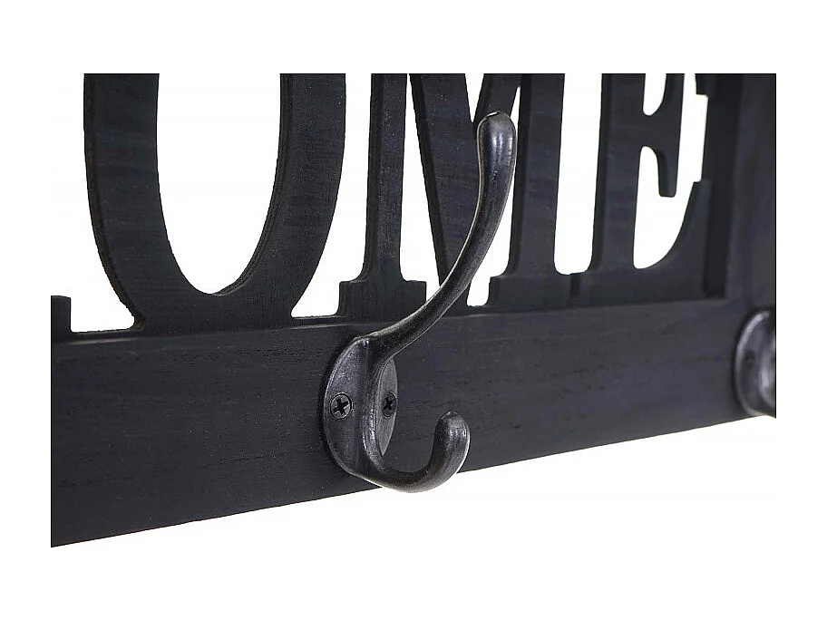 2x garderobe murale HWC-C60 Home+Family, planche vestiaire, style shabby chic, vintage 60x21cm - gris foncé