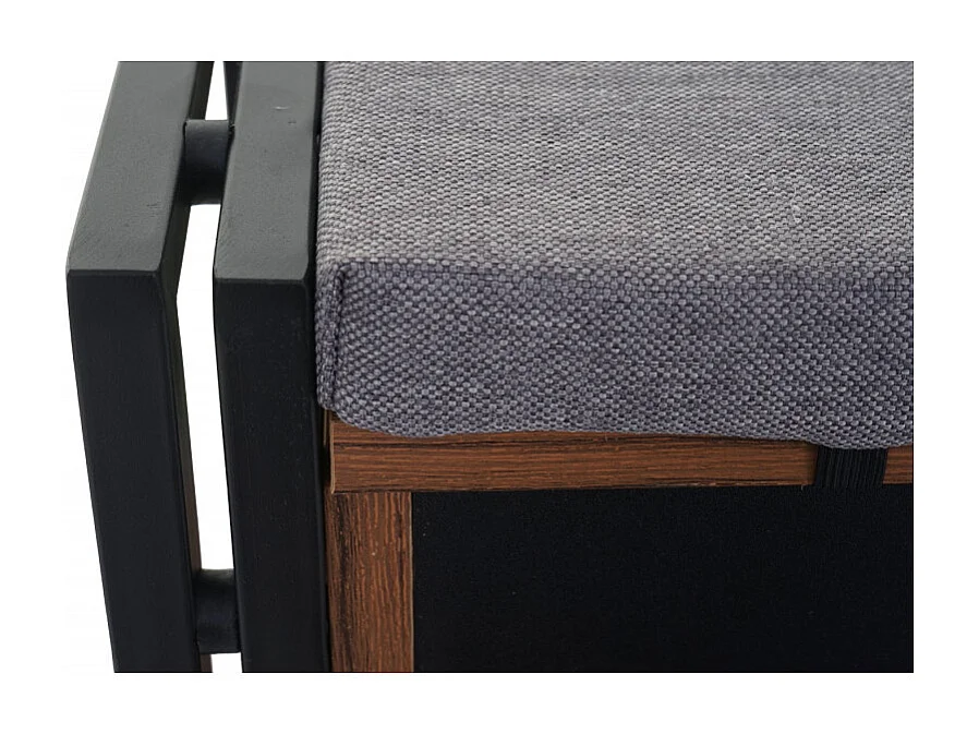 Portemanteau mural + banquette HWC-A27, 53x110x30cm, aspect chêne