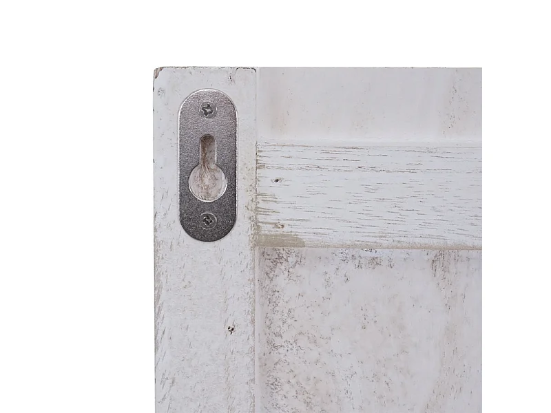 Portemanteau mural HWC-C89, style shabby, 91x60cm ~ blanc