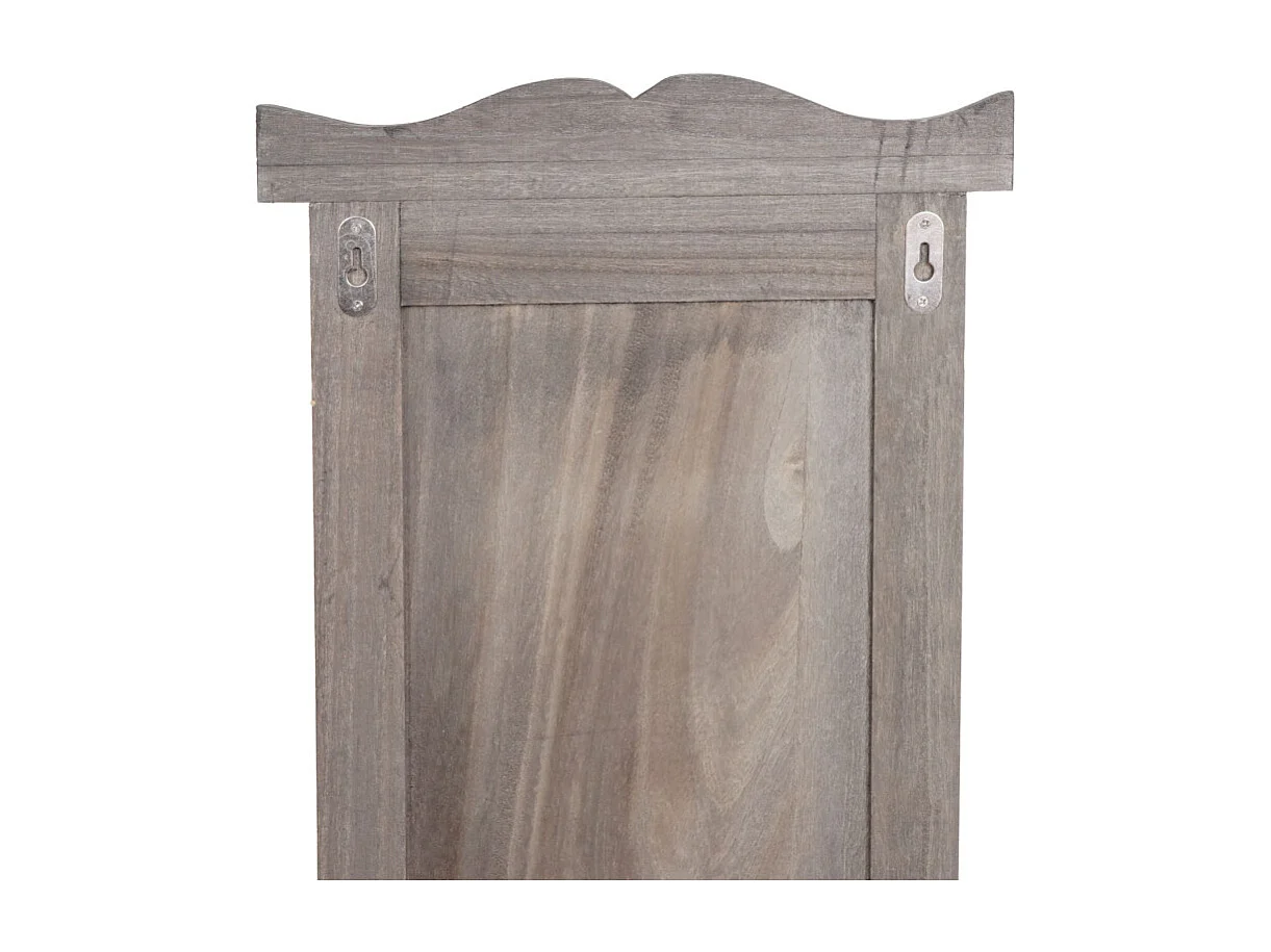 Lot de 2 portemanteaux T33 - Wandgarderobepaneel - Wandhaken Holz 109x28x4cm - gris-brun shabby